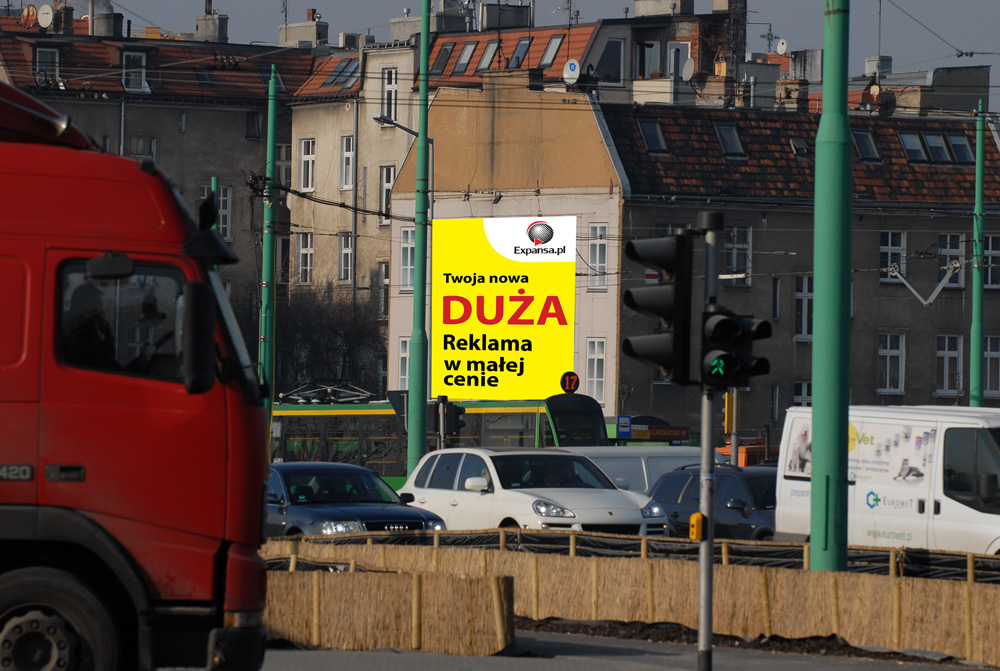 Ściana przy Rondzie Śródka w Poznaniu